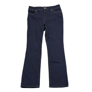 Chico's Womens So Slimming Slim Jeans Size 0.5 S (6S) Mid-Rise Dark Wash Stretch